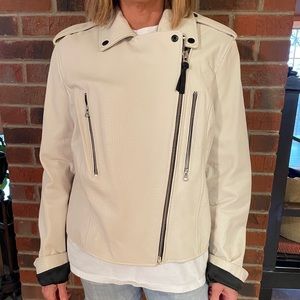Authentic Derek Lam LeatherJacket White/Cream L